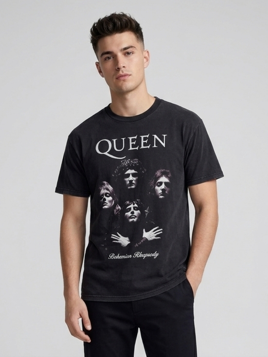Other - Queen Bohemian Rhapsody Iconic Band Tee - Black - Size Medium #133